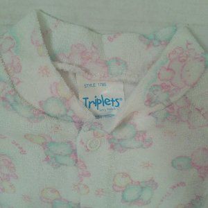 Vintage Rare 2 pc soft warm terrycloth sleepers